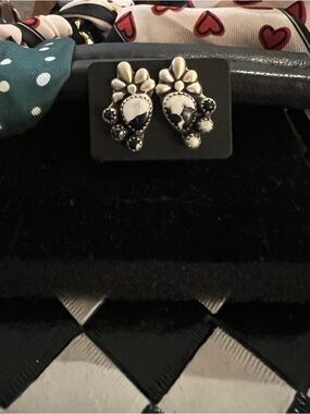 Sterling Silver White Buffalo Earrings